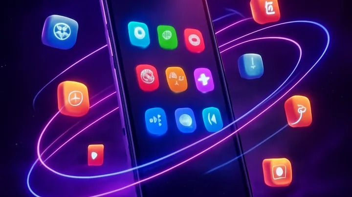 1444BDT COM - Sleek smartphone floating in space 1444BDT COM Sleek smartphone floating in space